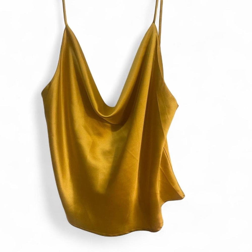 Princess Polly Gold Satin Tank Top